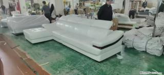 【大厂仿真皮沙发】实木框架，高回弹海绵45密度。全新包装，质量非常好，3.6米右贵妃 - 邢台28生活网 xt.28life.com